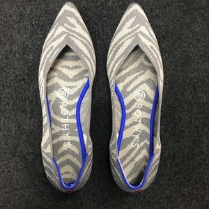 Rothy’s Grey Zebra Points—Size 6